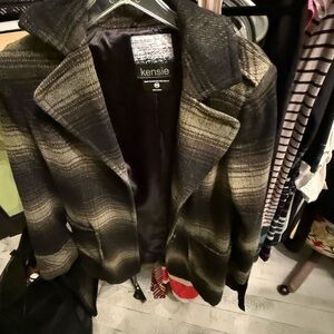 Kensie Black and Green coat